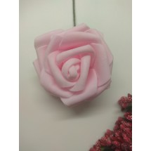 Цветы из фоамирана на проволоке 7 см цв. св.-розовый,  цена за 1 шт